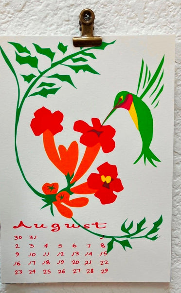 2026 Flowers Calendar WITH HANGING CLIP