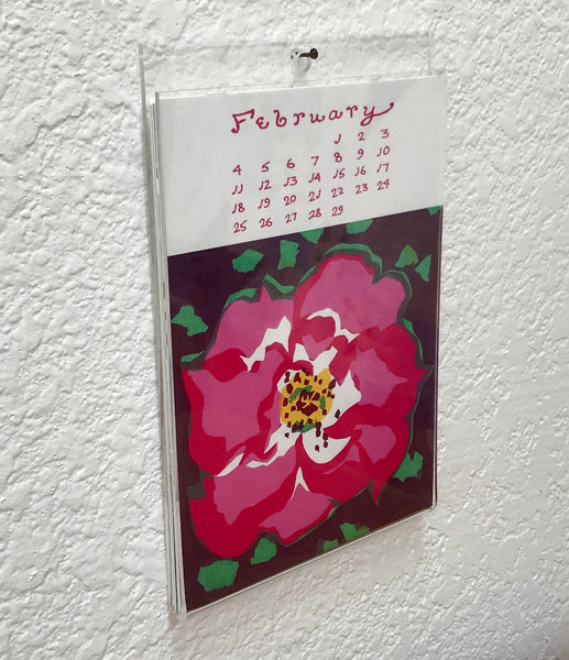 2024 Flowers Calendar with frame
